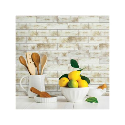 Image showing  Brown Distressed Wood Subway Tiles