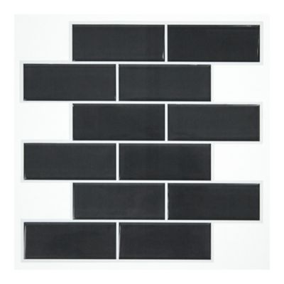 RoomMates Seaglass Sticktile, Charcoal