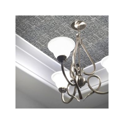 Image showing  Tin Peel & Stick Tile Backsplash, Silver