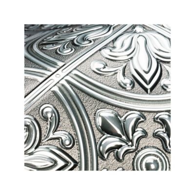 Image showing  Tin Peel & Stick Tile Backsplash, Silver