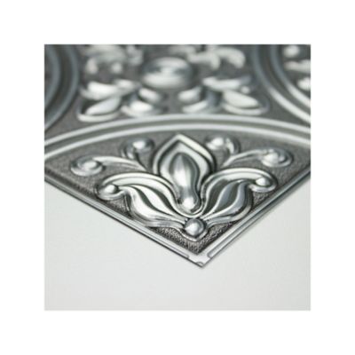 Image showing 5 th RoomMates Tin Peel & Stick Tile Backsplash, Silver