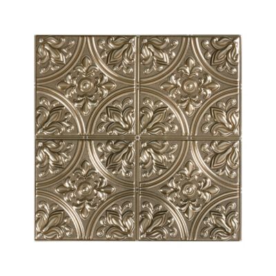 RoomMates Tin Peel & Stick Tile Backsplash, Gold