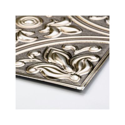 Image showing 5 th RoomMates Tin Peel & Stick Tile Backsplash, Gold