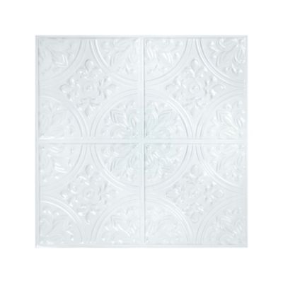 RoomMates Tin Peel & Stick Tile Backsplash, Bright White