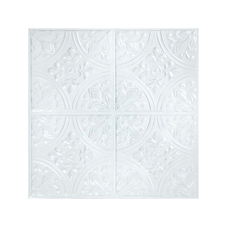 RoomMates Tin Peel & Stick Tile Backsplash, Bright White