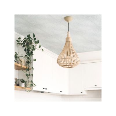 Image showing  Tin Peel & Stick Tile Backsplash, Bright White