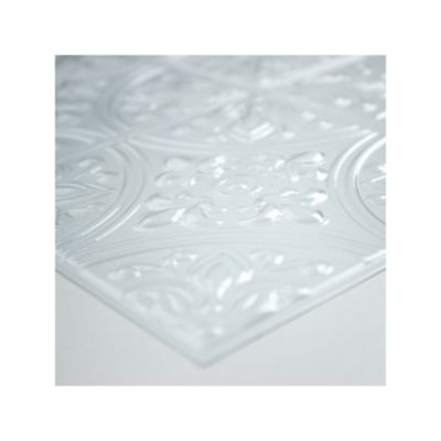 Image showing 7 th RoomMates Tin Peel & Stick Tile Backsplash, Bright White