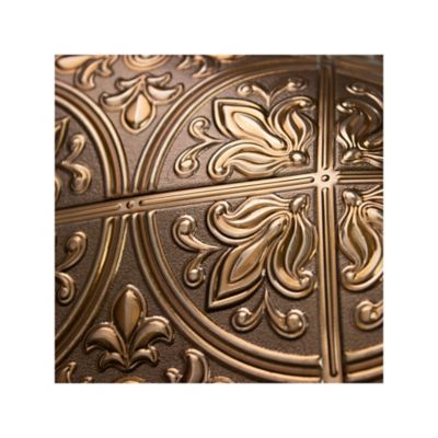Image showing 7 th RoomMates Tin Peel & Stick Tile Backsplash, Copper