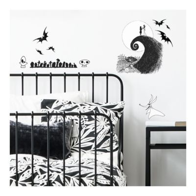 Image showing  Black & White & Grey The Nightmare Before Christmas Jack & Sally Wall Decals