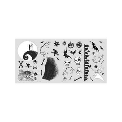 Image showing  Black & White & Grey The Nightmare Before Christmas Jack & Sally Wall Decals