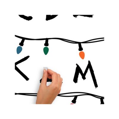 Image showing  Multicolor Netflix Stranger Things Christmas Light Giant Wall Decals with Alphabet