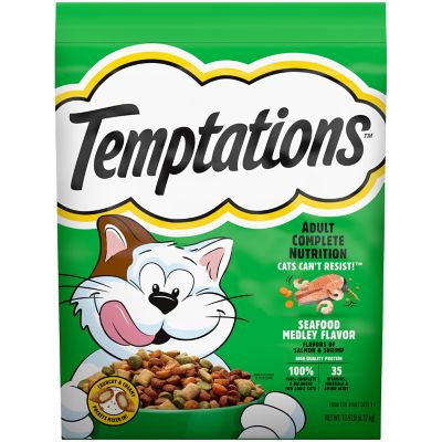 Temptations Adult Indoor/Outdoor Seafood Medley Recipe Dry Cat Food