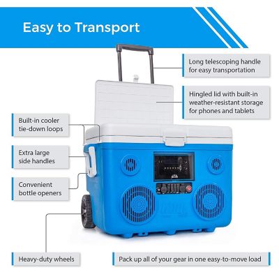 Image showing 7 th Tunes2Go 40 qt. Audio Cooler, Bluetooth PA System and Power Station