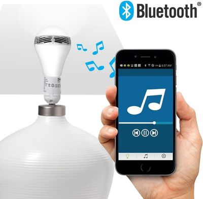 Image showing  Dimmable LED Light Bulb with Bluetooth Speaker 4 pack