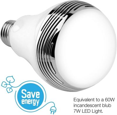 Image showing  Dimmable LED Light Bulb with Bluetooth Speaker 4 pack