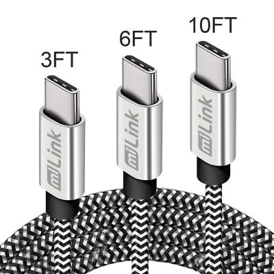 Image showing  3 Pack Type-C Cable (3 ft. + 6 ft. + 10 ft.)