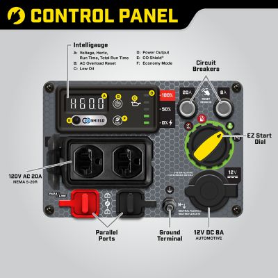 Image showing  2,500/1,850-Watt Gasoline Powered Ultra-Light Inverter Generator, CO Shield