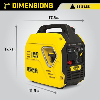Image showing 9 th Champion Power Equipment 2,500/1,850-Watt Gasoline Powered Ultra-Light Inverter Generator, CO Shield