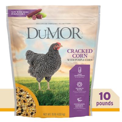 DuMOR Cracked Corn with Purple Corn Poultry Feed, 10 lb. Bag