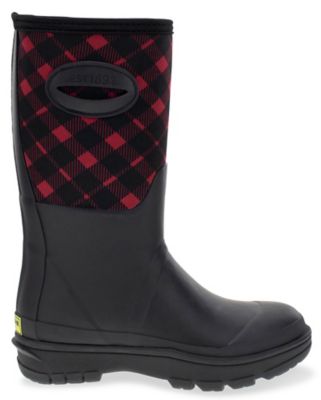 Western Chief Women's Polarprene Buffalo Check Faux Fur Mid Col
