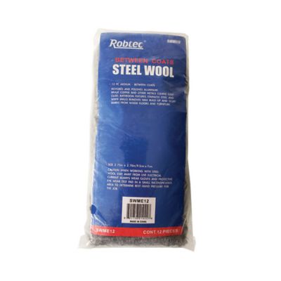 Robtec Assorted Steel Wool, Coarse, Medium, Fine (12-Pack)