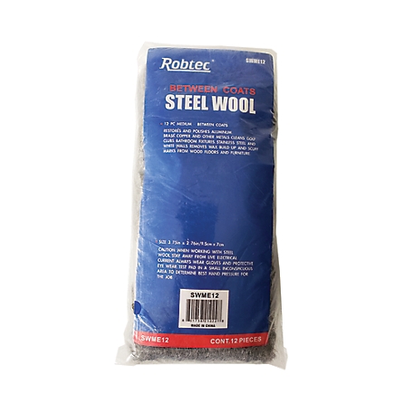 Robtec Assorted Steel Wool, Coarse, Medium, Fine (12-Pack)