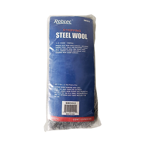 Robtec Medium Coarse Steel Wool Pads (12-Pack)