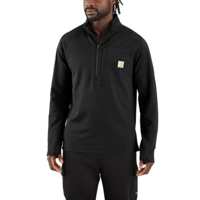 Image showing 1 th Carhartt Men's Force Relaxed Fit Mock-Neck Half-Zip Work T-Shirt
