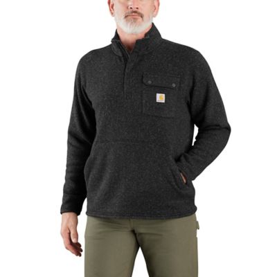 Image showing  Men's Relaxed Fit Midweight Quarter-Zip Pocket Fleece Sweater
