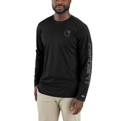 Image showing  Men's Force Sun Defender Lightweight Logo Graphic Long-Sleeve T-Shirt, 106164-WHT