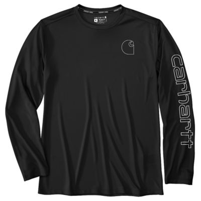 Carhartt Men's Force Sun Defender Lightweight Logo Graphic Long-Sleeve T-Shirt
