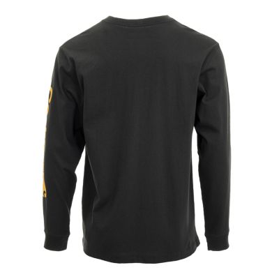 Image showing  Men's Loose Fit Heavyweight Exclusive Logo Graphic Long-Sleeve Pocket T-Shirt