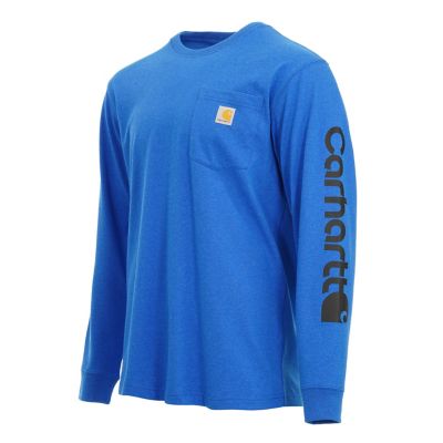 Image showing  Men's Loose Fit Heavyweight Exclusive Logo Graphic Long-Sleeve Pocket T-Shirt