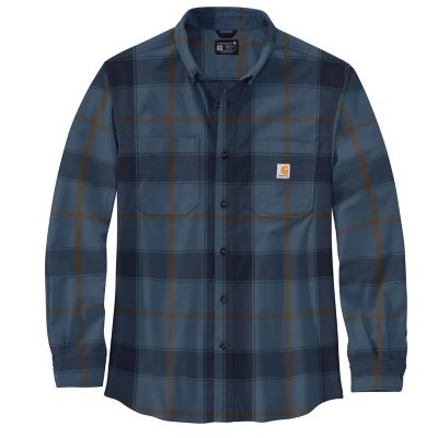 Carhartt Men's Rugged Flex Relaxed Fit Midweight Plaid Flannel Long-Sleeve Button-Down Shirt