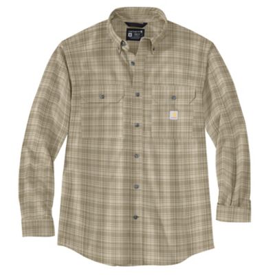 Carhartt Men's Loose Fit Midweight Chambray Plaid Long-Sleeve Work Shirt