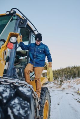 Image showing  Men's Montana Relaxed Fit Midweight Denim Snap Front Long-Sleeve Work Shirt