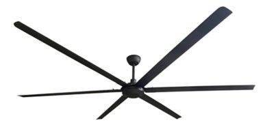 iLIVING 102 in. 8.5 ft. HVLS 6 Blades BLDC Ceiling Fan with Brushless DC Motor, Reversible 17800 CFM at 90 RPM with IR Remote