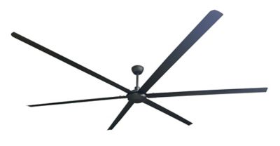 iLIVING 120 in. 10 ft. HVLS 6 Blades BLDC Ceiling Fan with Brushless DC Motor, Reversible 21000 CFM at 75 RPM with IR Remote