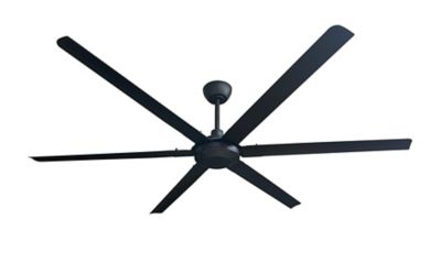 iLIVING 78 in. 6.5 ft. HVLS 6 Blades BLDC Ceiling Fan with Brushless DC Motor, Reversible 13200 CFM at 135 RPM with IR Remote