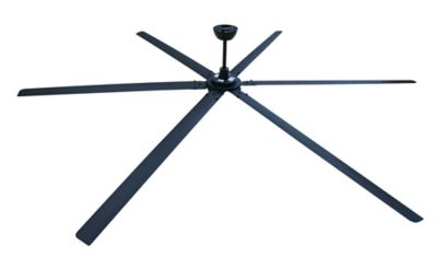 Image showing  78 in. 6.5 ft. HVLS 6 Blades BLDC Ceiling Fan with Brushless DC Motor, Reversible 11896 CFM at 135 RPM with IR Remote
