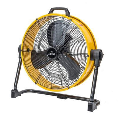 24 in. 3-Speed Air Circulation High-Velocity Industrial Drum Fan, Aluminum  Blades and 360-Degree Adjustable Tilt Yellow