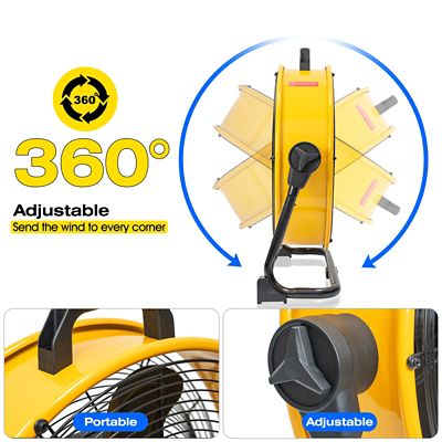 Image showing  20 in. Indoor Stepless Speed Heavy-Duty High Velocity Barrel Floor Drum Fan with DC Motor, 5,703 CFM, UL Safety Listed