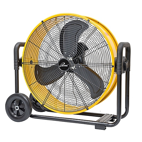 iLIVING 24 in. 7935 CFM Stepless Speed Heavy Duty High Velocity Barrel Floor Drum Fan with DC Motor, UL Safety Listed