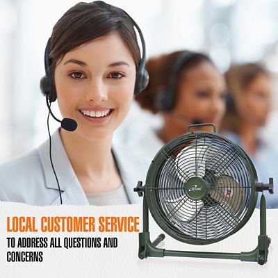 Image showing 5 th iLIVING 12 in. Indoor/Outdoor Rechargeable Battery Operated Camping Floor Fan, High Velocity with Metal Blade