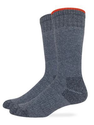 Blue Mountain Full Cushion Merino Wool Blend Boot Sock, L, Orange, 2-Pack, 2/73068-72773