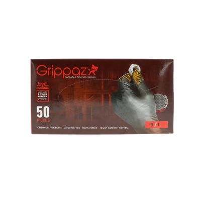 Image showing 5 th Grippaz Extended Use Ambidextrous Nitrile Glove with Textured Fish Scale Grip
