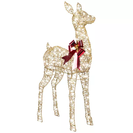 ShedSparkle Gold Metallic Wire Red-Reindeer Do Christmas Inflatables