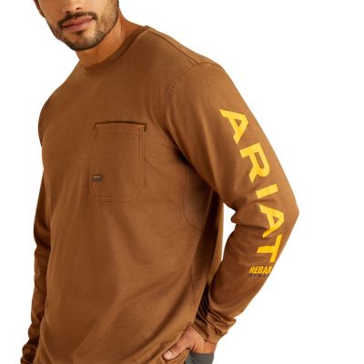 Image showing  Men's Rebar Workman Logo Long Sleeve T-Shirt
