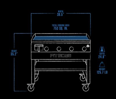Image showing 5 th Pit Boss 4-Burner Propane Gas Flat Top Griddle, 753 sq. in., Black