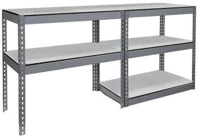 Image showing  5-Shelf 72 in. x 48 in. x 24 in. Boltless Shelving Unit, Gray, 16-Gauge, 800 lb./Level Capacity, 4,000 lb.